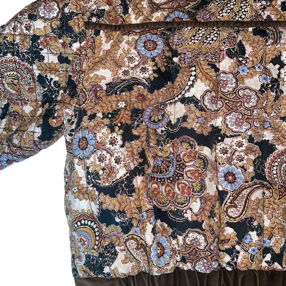 Free People Great Escape Cotton Printed Quilted Jacket in Brown - Picture 7 of 9